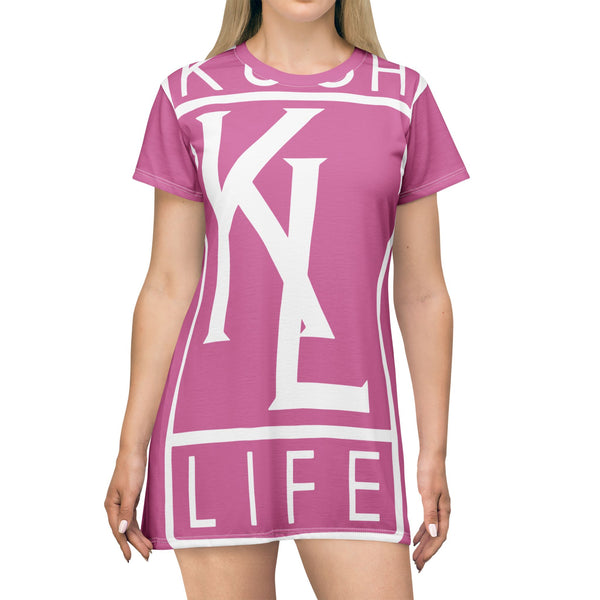 Kushlife OG Logo - Rose' Graphic T-Shirt Dress, Casual Summer Dress, Streetwear Fashion, Trendy Outfit, Music Festival Style, Gifts for Her