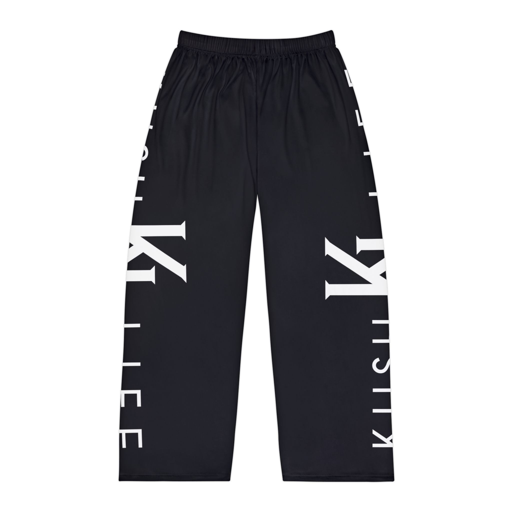 Kush Life Classic Logo Monogram - Ebony Men's Pajama Pants (AOP)