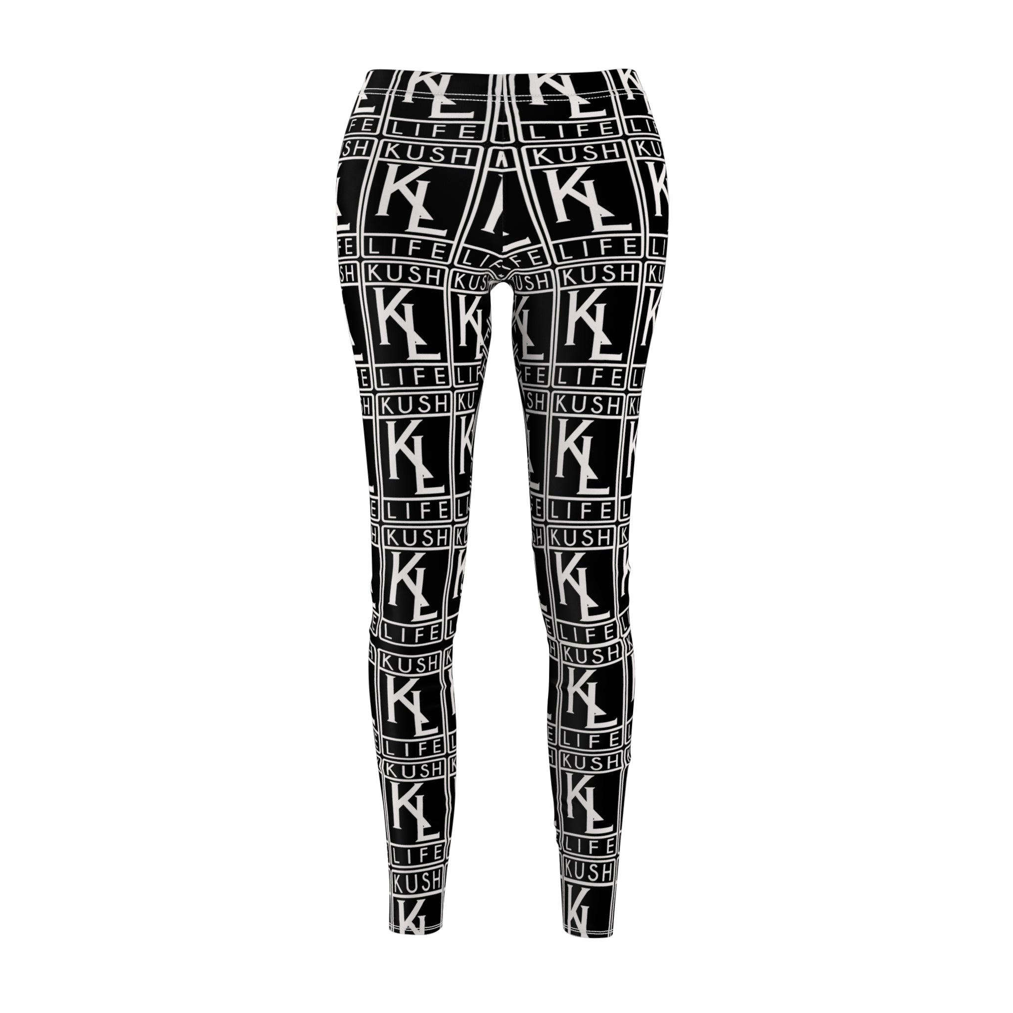 Kushlife "OG x OG" Logo Monogram Women's Cut & Sew Casual Leggings (AOP)