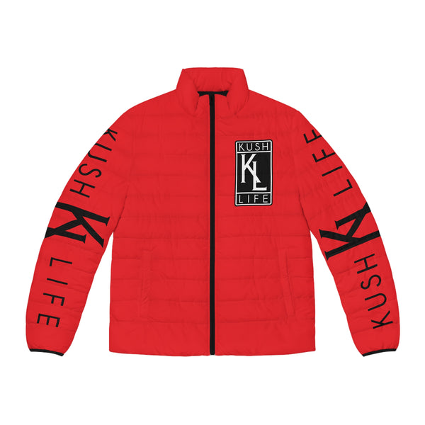Kush Life OG Logo - Ruby Men's Stylish Puffer Jacket, Trendy Outerwear, Urban Fashion, Fall/Winter Wear, KUSH LIFE Design, Gift for Him