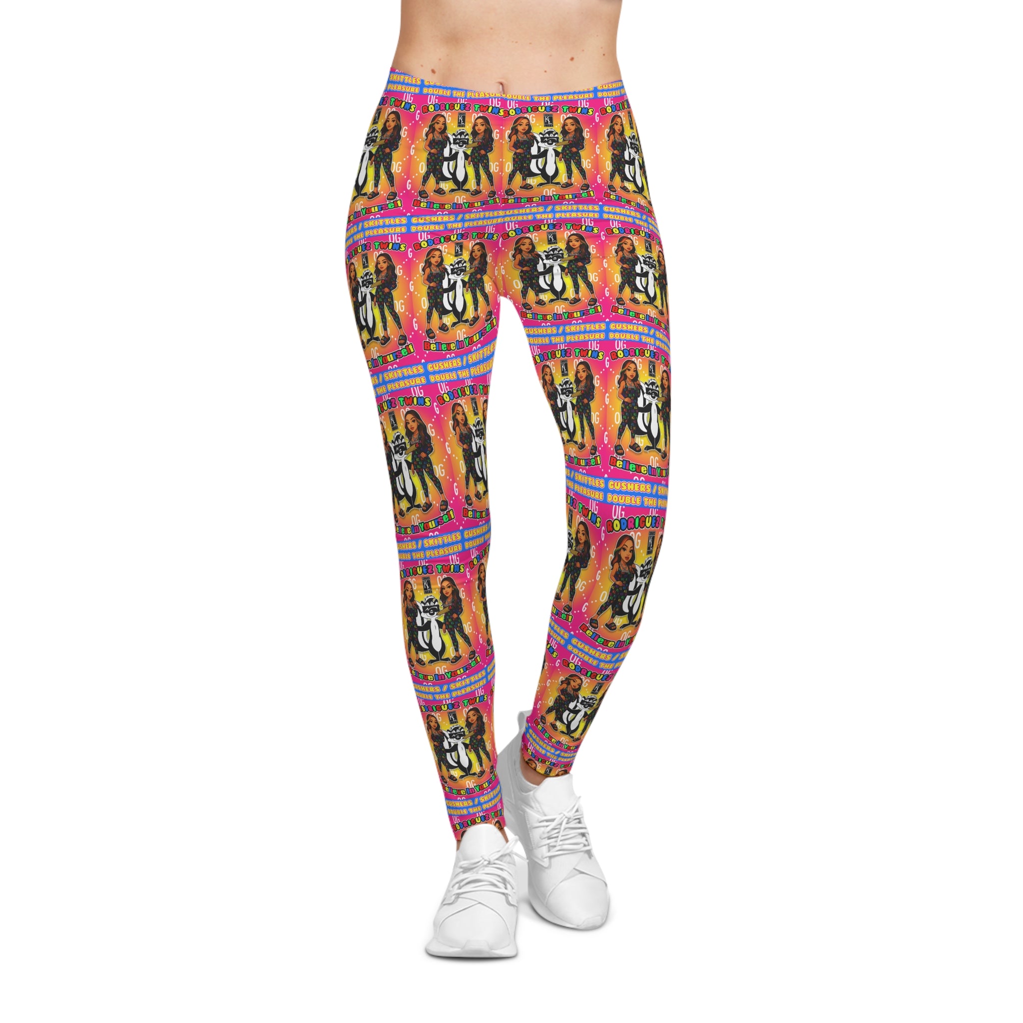 Kushlife x Rodriguez Twins - Vibrant Retro Band Leggings