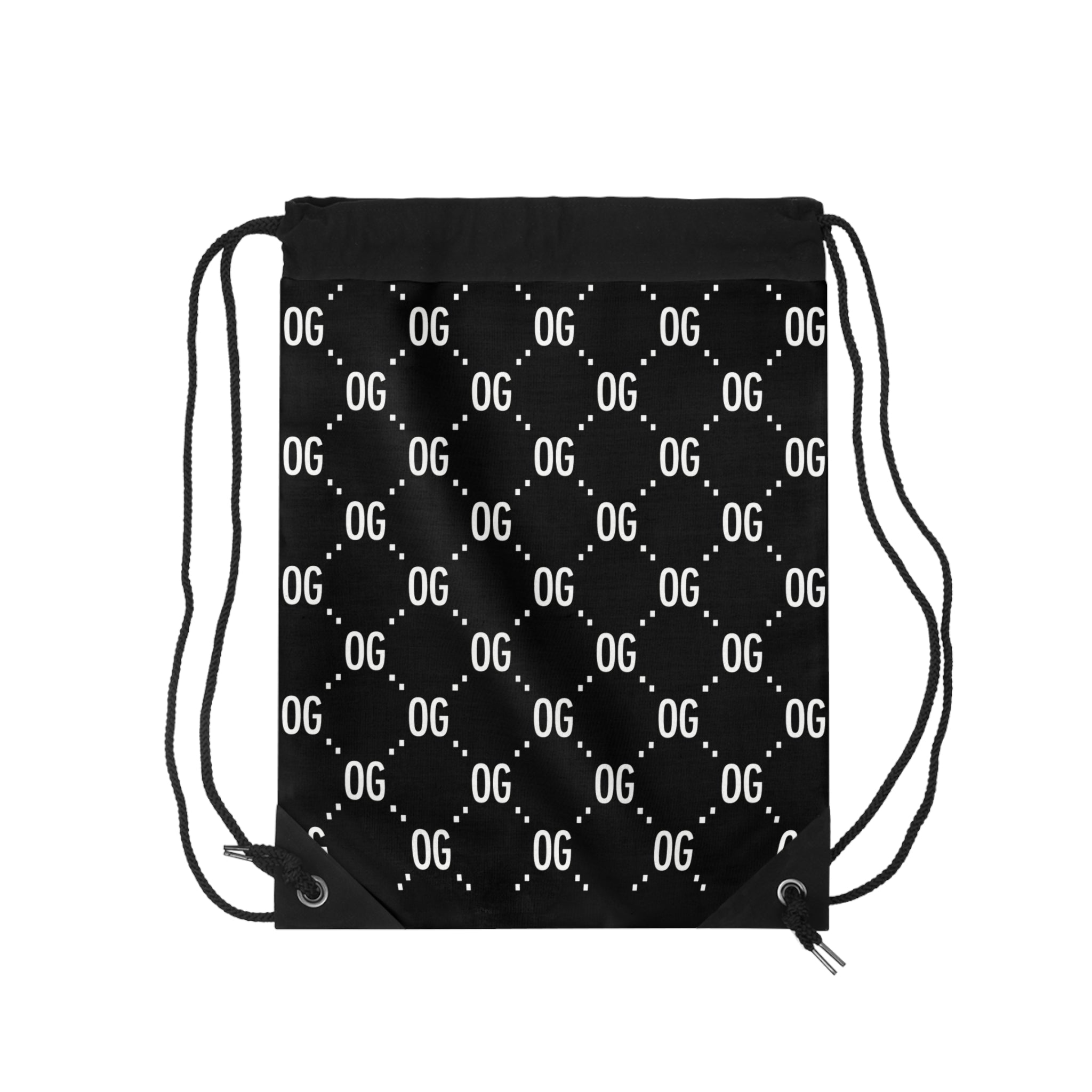 Kush Life "OG x OG"  Logo Monogram - Stylish Drawstring Bag for Everyday Use, Trendy Gym Sack, Fashionable Backpack, Perfect for School, Travel or Gifts