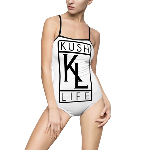 Kushlife OG logo - Snow Women's One-piece Swimsuit (AOP)