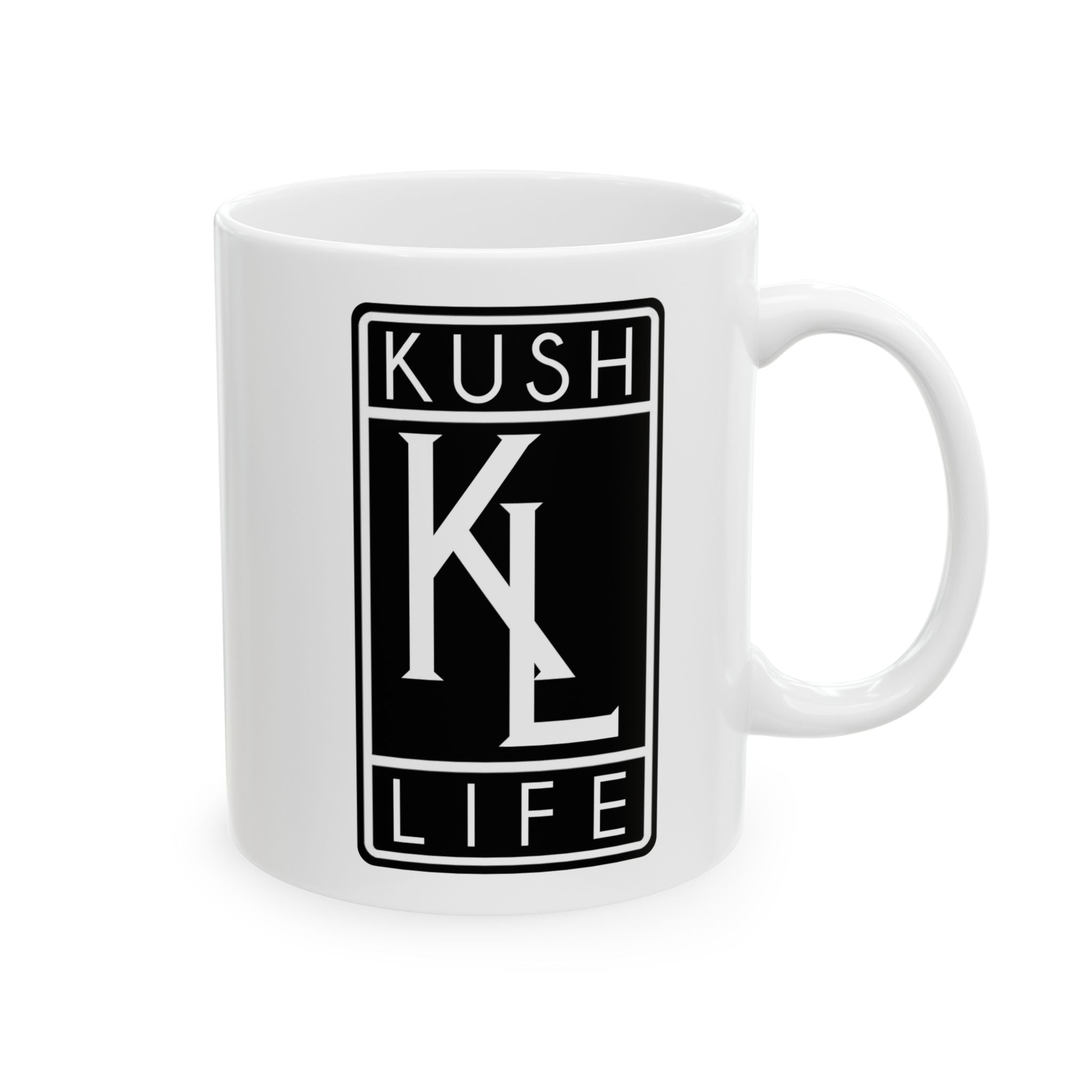 Kushlife OG Logo Ceramic Mug, (11oz, 15oz)