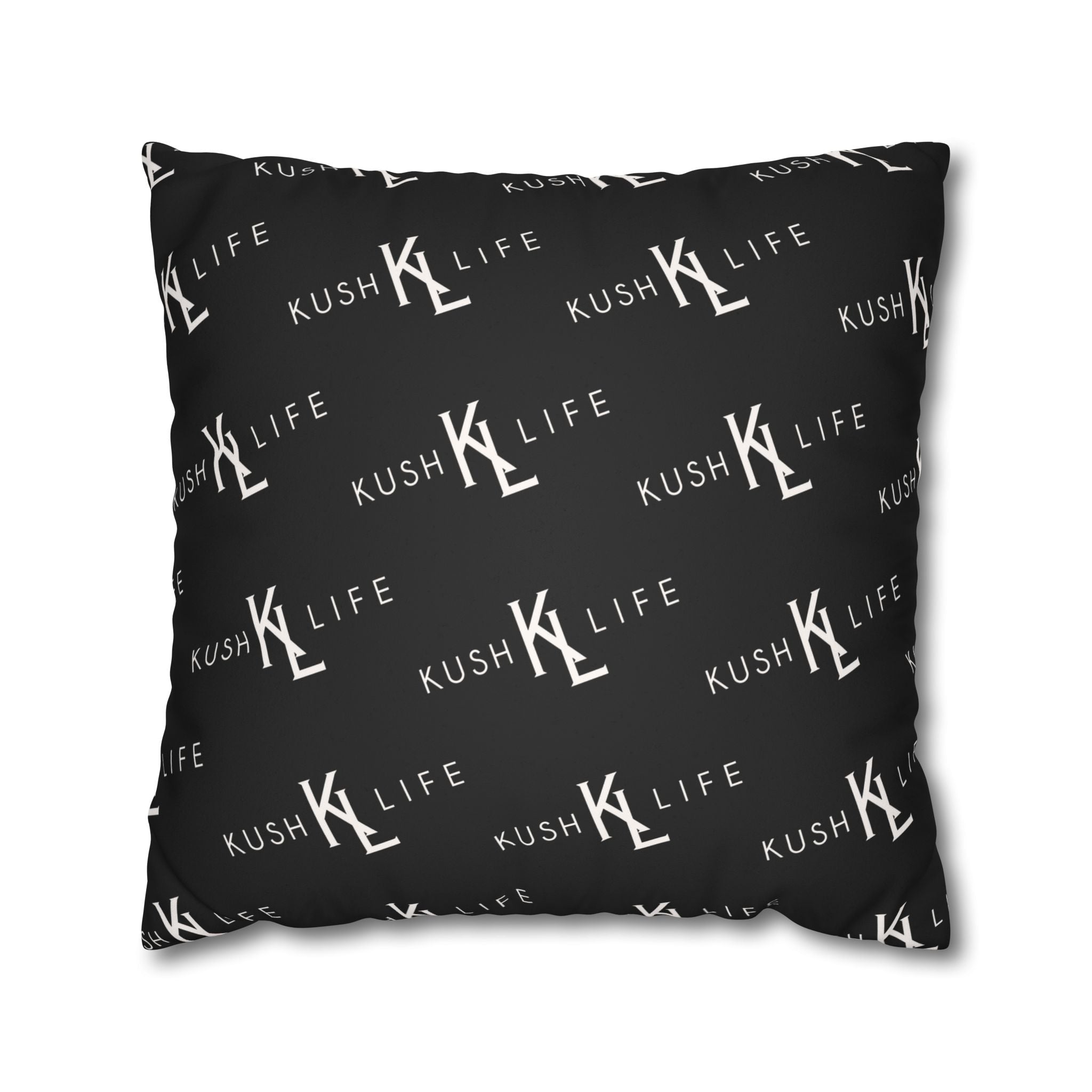 Kush KL Life Classic Logo Pattern - Faux Suede Square Pillowcase with OG Print, Home Decor Cushion Cover, Modern Accent Pillow, Gift for Friends, Cozy Living Room [...]