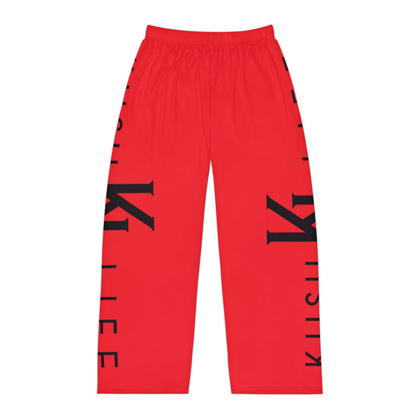 Kush Life Classic Logo Monogram - Ruby Men's Pajama Pants (AOP)