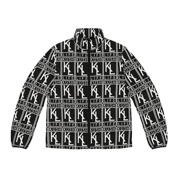 Kushlife OG Logo Monogram - Men's Stylish Puffer Jacket, Trendy Outerwear, Urban Fashion, Fall/Winter Wear, KUSH LIFE Design, Gift for Him