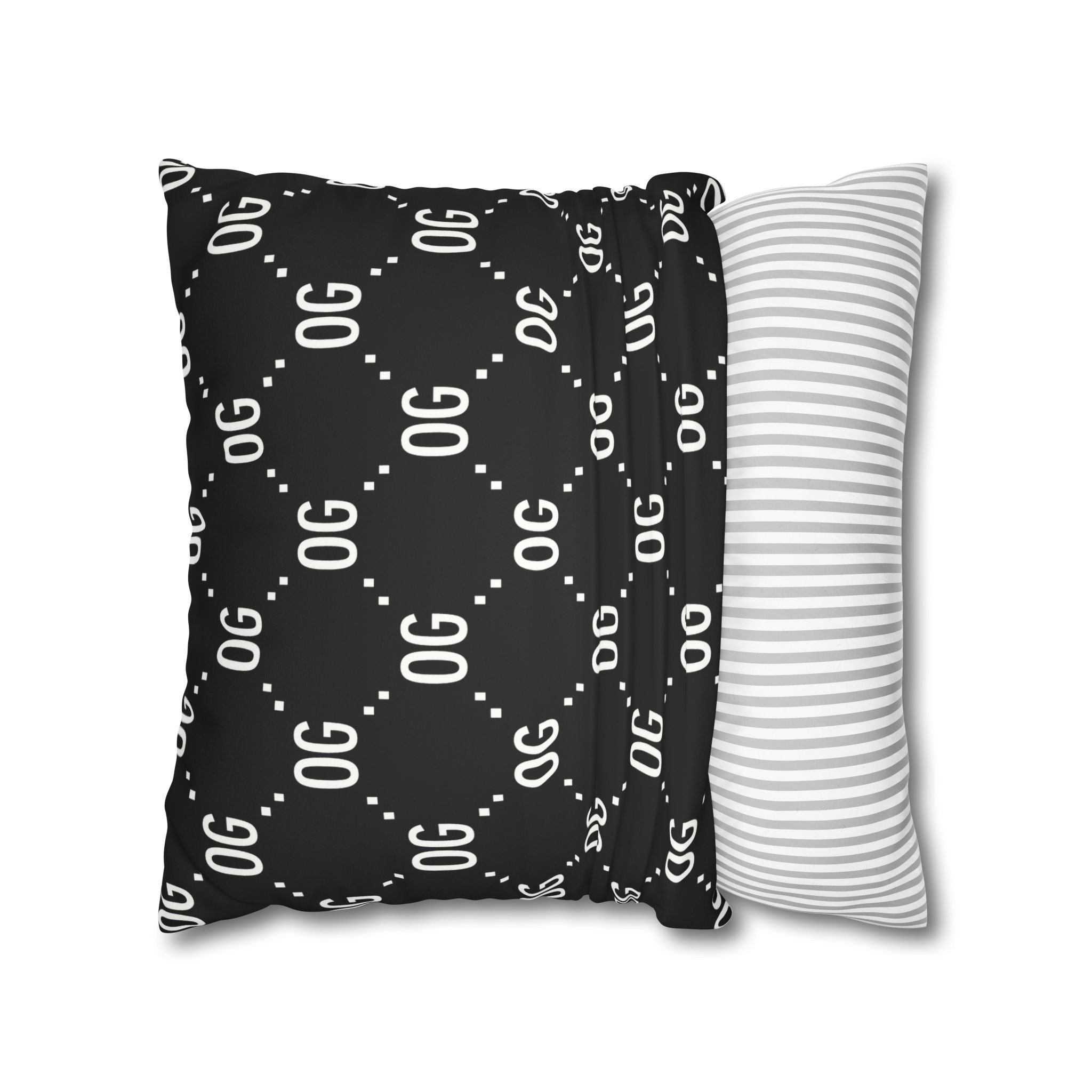 Kush Life "OG x OG"  Logo Monogram - Faux Suede Square Pillowcase with OG Print, Home Decor Cushion Cover, Modern Accent Pillow, Gift for Friends, Cozy Living Room [...]