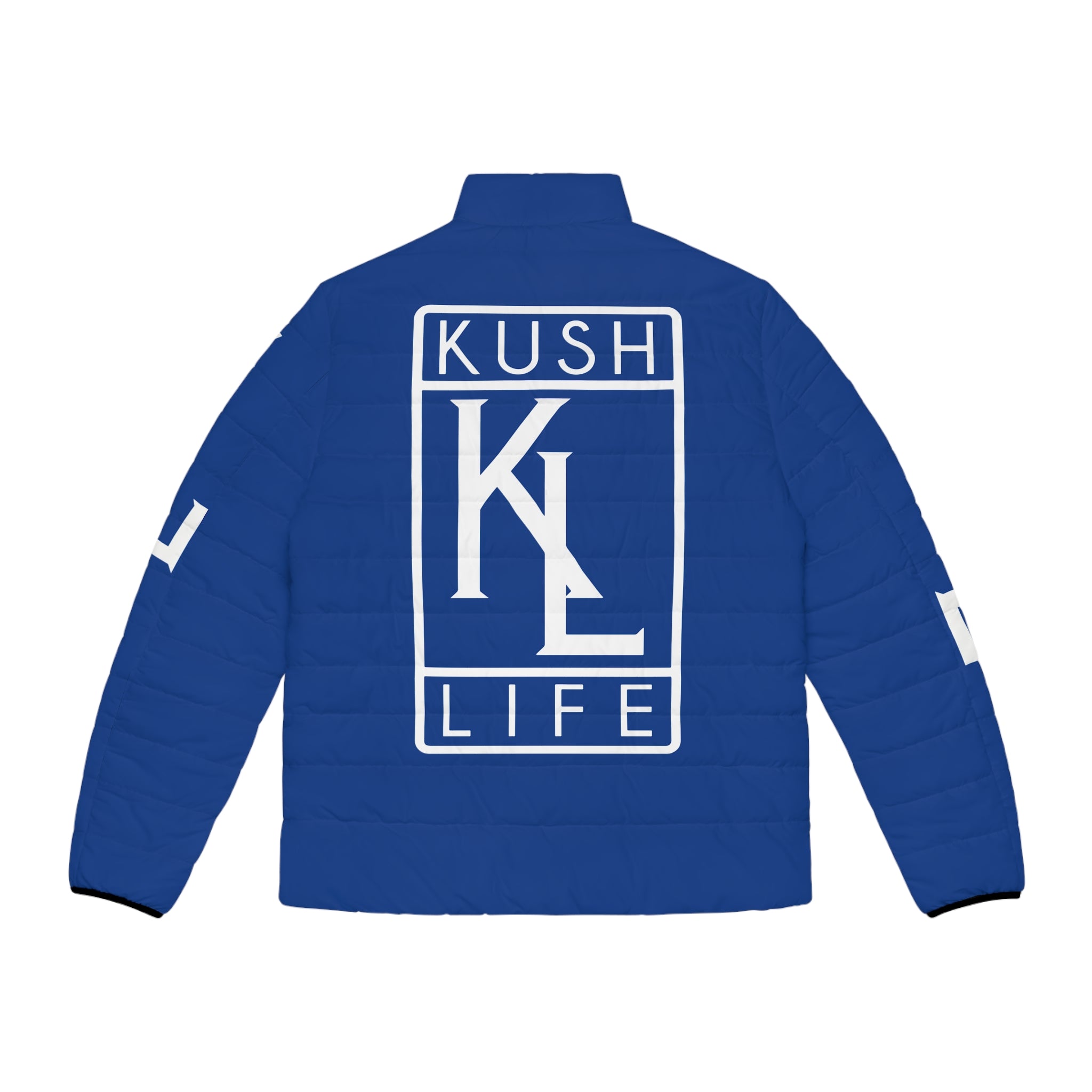 Kush Life OG Logo - Royal Men's Stylish Puffer Jacket, Trendy Outerwear, Urban Fashion, Fall/Winter Wear, KUSH LIFE Design, Gift for Him