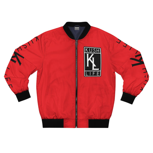 Kushlife OG Logo - Ruby Bomber Jacket, Stylish Outerwear, Streetwear Fashion, Cool Gift for Him, Casual Layering Piece, Trendy Men’s Fashion