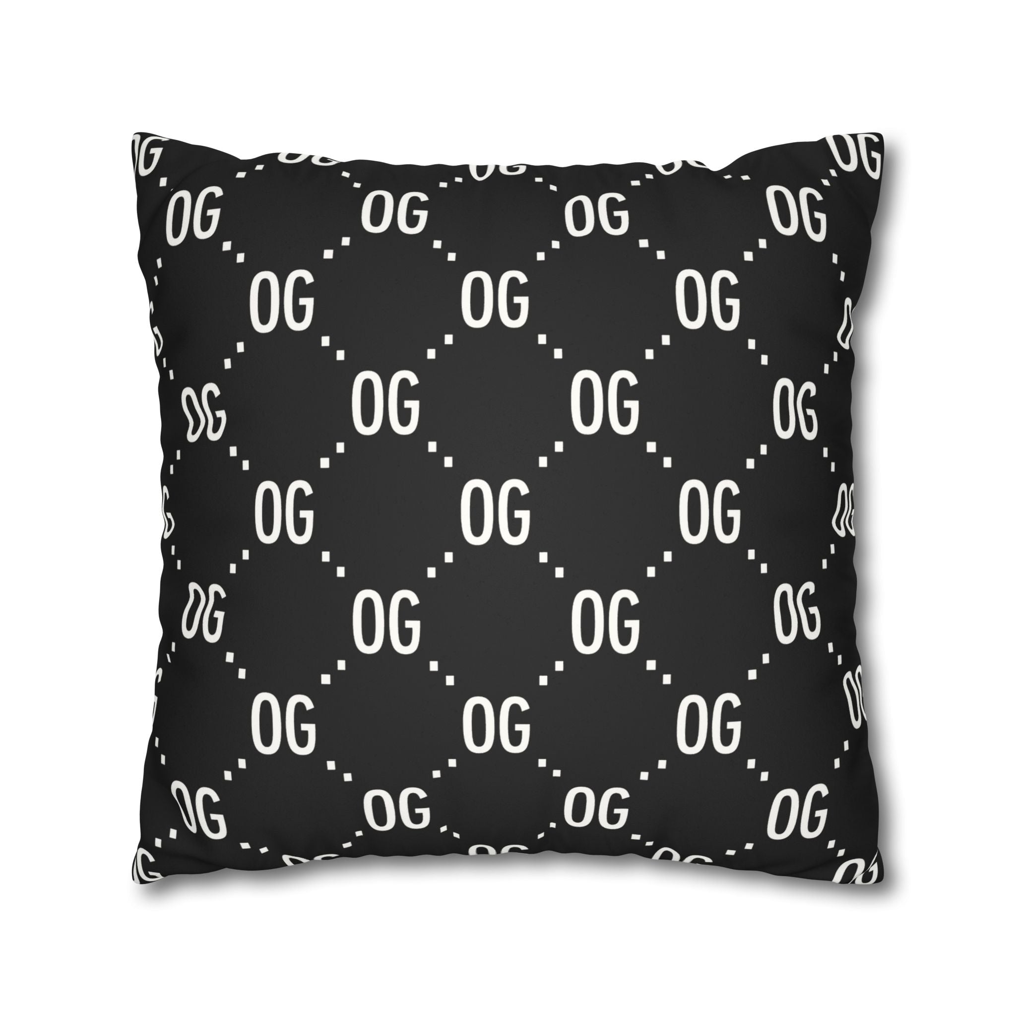 Kush Life "OG x OG"  Logo Monogram - Faux Suede Square Pillowcase with OG Print, Home Decor Cushion Cover, Modern Accent Pillow, Gift for Friends, Cozy Living Room [...]