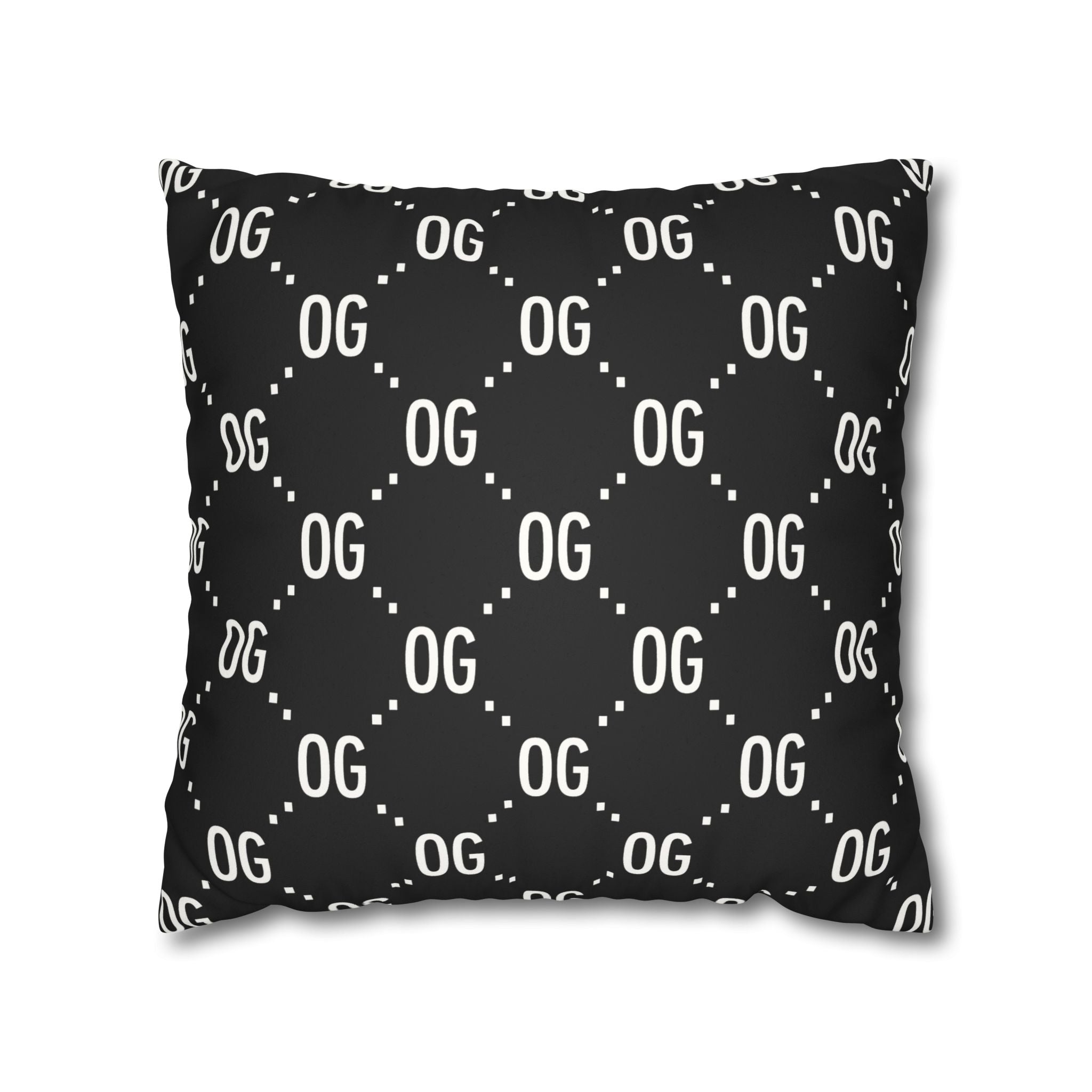 Kush Life "OG x OG"  Logo Monogram - Faux Suede Square Pillowcase with OG Print, Home Decor Cushion Cover, Modern Accent Pillow, Gift for Friends, Cozy Living Room [...]