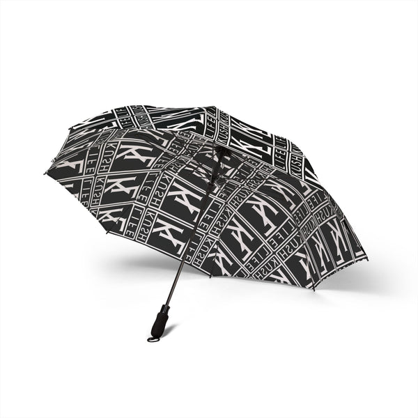 Kush Life OG Logo Monogram - Stylish Semi-Automatic Foldable Umbrella, Rain Gear for Trendsetters, Compact Travel Umbrella, Fashionable Gifts for Him/Her, Portable [...]