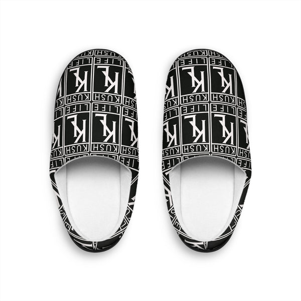 Kushlife OG Logo Monogram - Men's Stylish Indoor Slippers | Comfortable Home Footwear for Relaxation, Cozy Nights, Gifts for Him, Housewarming Present
