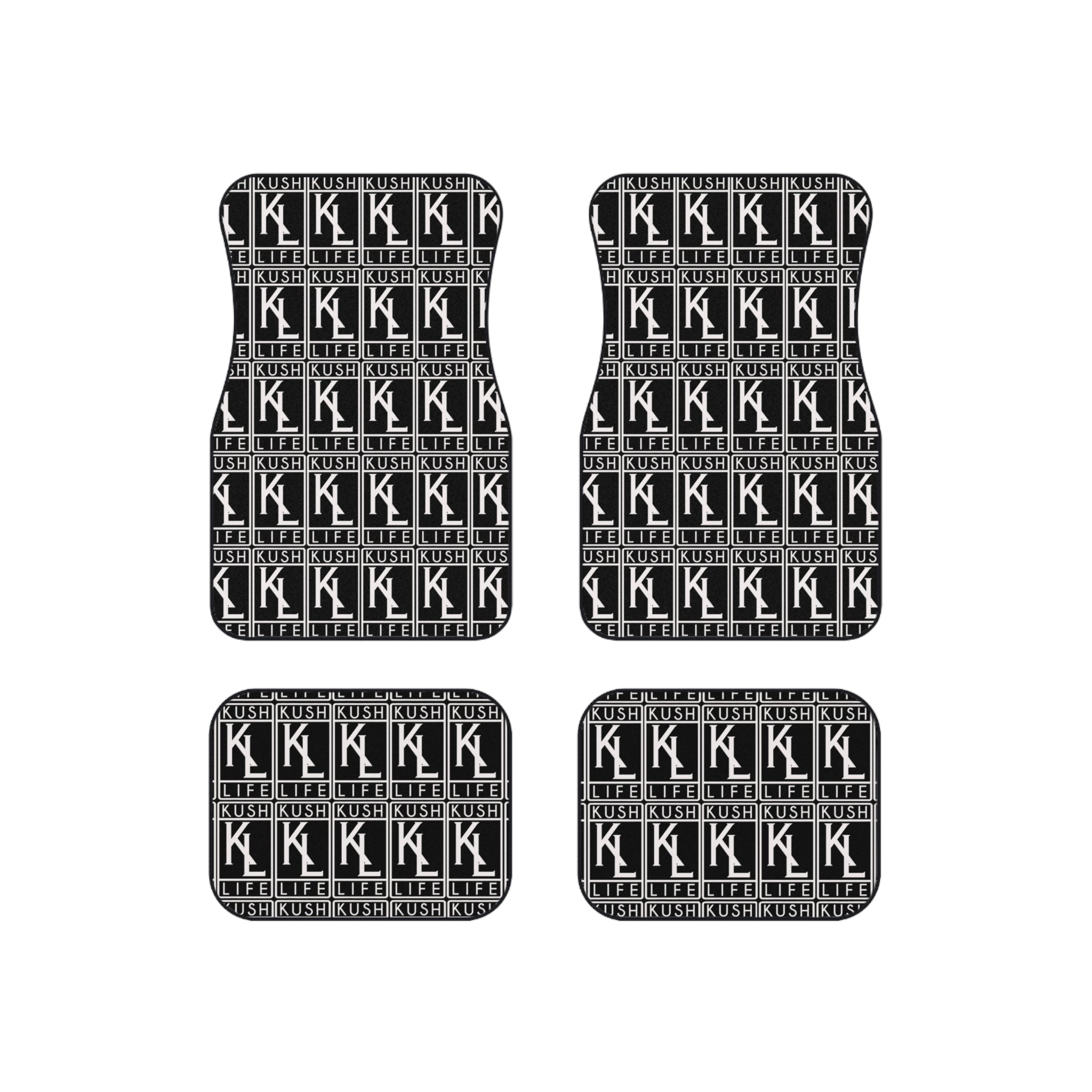 Kush Life OG Logo Monogram - Mats Set | Durable Auto Floor Mats for Stylish Ride | Perfect Gift for Car Lovers, Hip Hop Enthusiasts, and More!