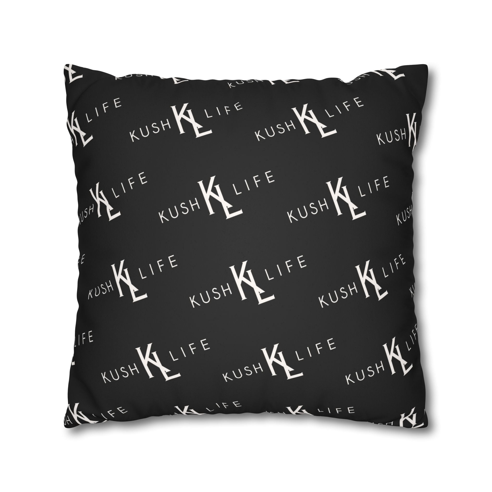 Kush KL Life Classic Logo Pattern - Faux Suede Square Pillowcase with OG Print, Home Decor Cushion Cover, Modern Accent Pillow, Gift for Friends, Cozy Living Room [...]