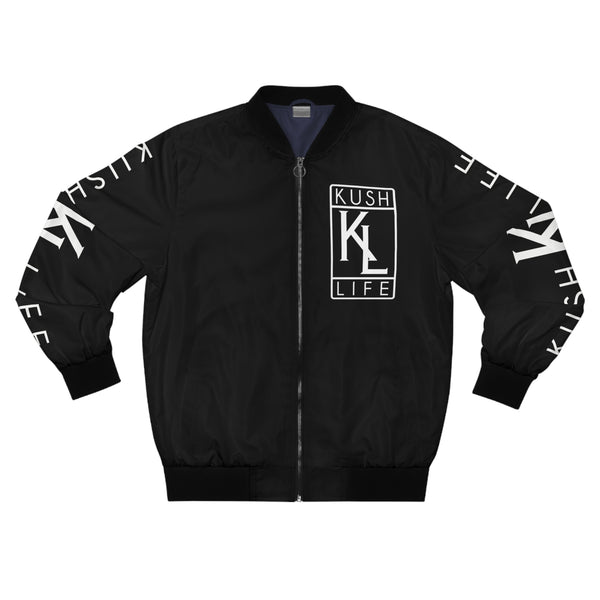 Kushlife OG Logo - Ebony Bomber Jacket, Stylish Outerwear, Streetwear Fashion, Cool Gift for Him, Casual Layering Piece, Trendy Men’s Fashion