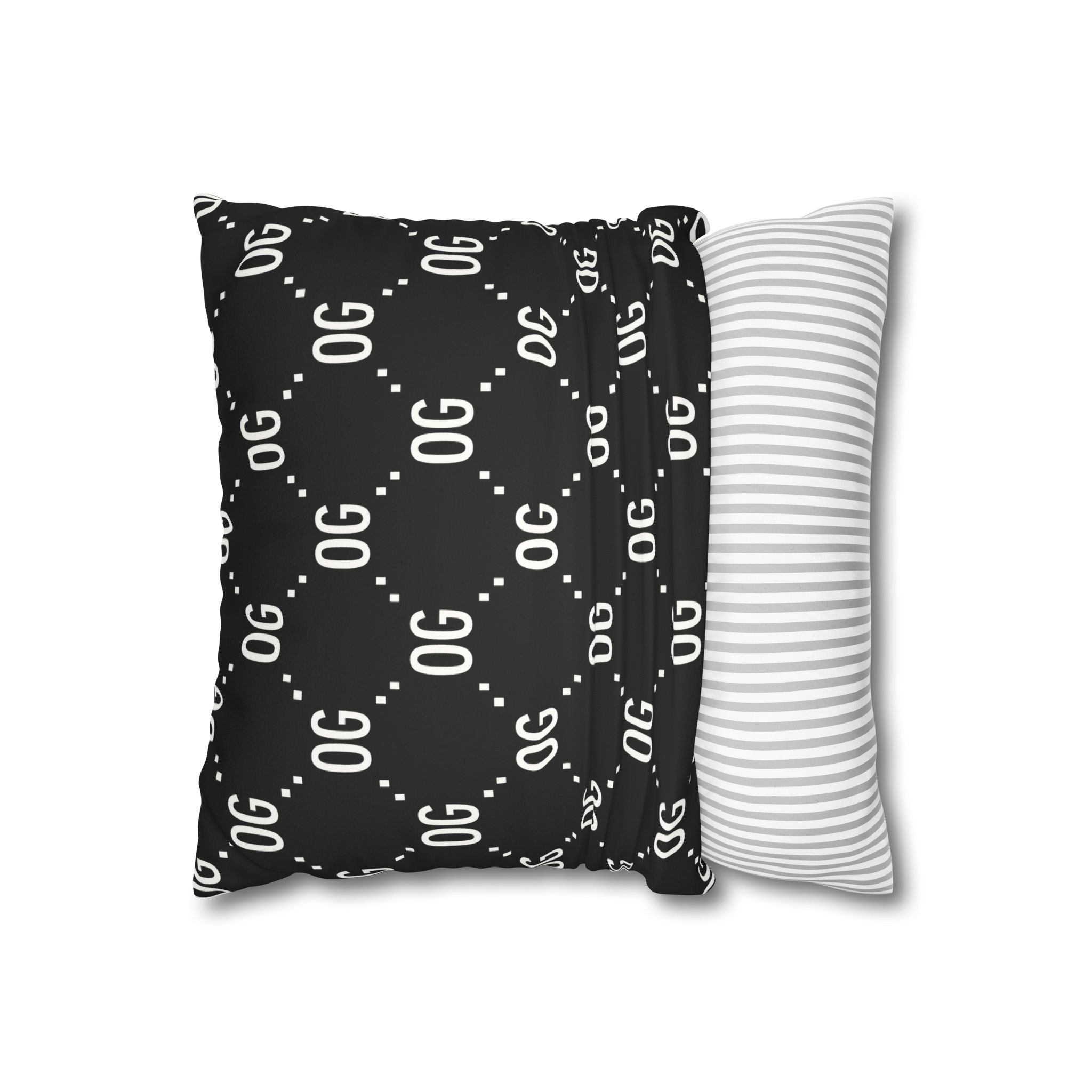 Kush Life "OG x OG"  Logo Monogram - Faux Suede Square Pillowcase with OG Print, Home Decor Cushion Cover, Modern Accent Pillow, Gift for Friends, Cozy Living Room [...]