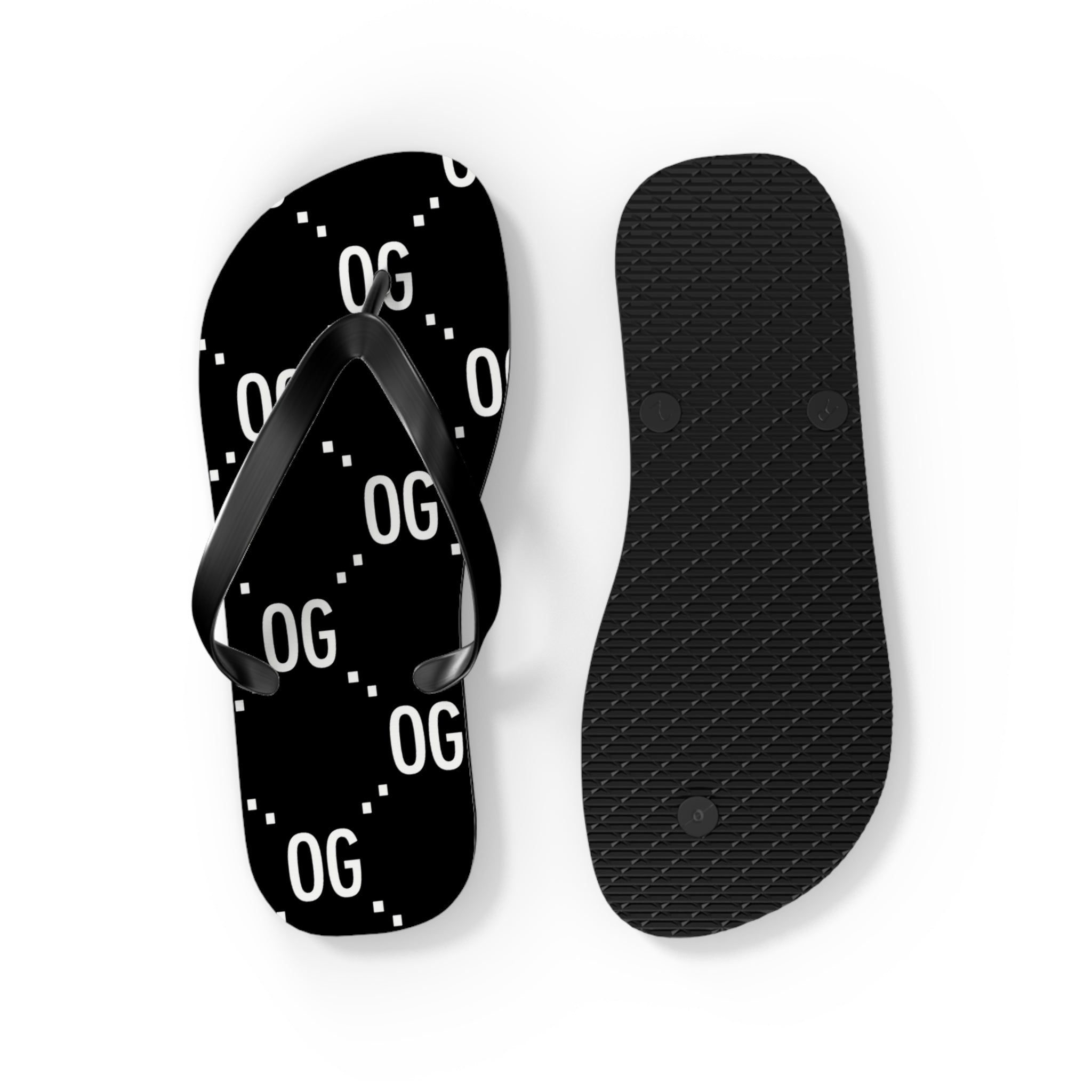 Kush Life "OG x OG"  Logo Monogram - Flip Flops