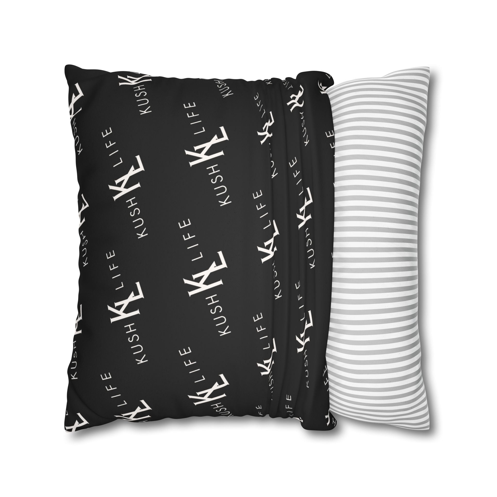Kush KL Life Classic Logo Pattern - Faux Suede Square Pillowcase with OG Print, Home Decor Cushion Cover, Modern Accent Pillow, Gift for Friends, Cozy Living Room [...]