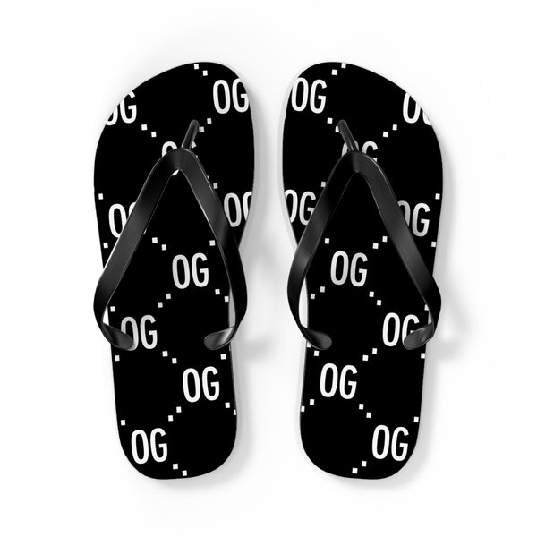 Kush Life "OG x OG"  Logo Monogram - Flip Flops