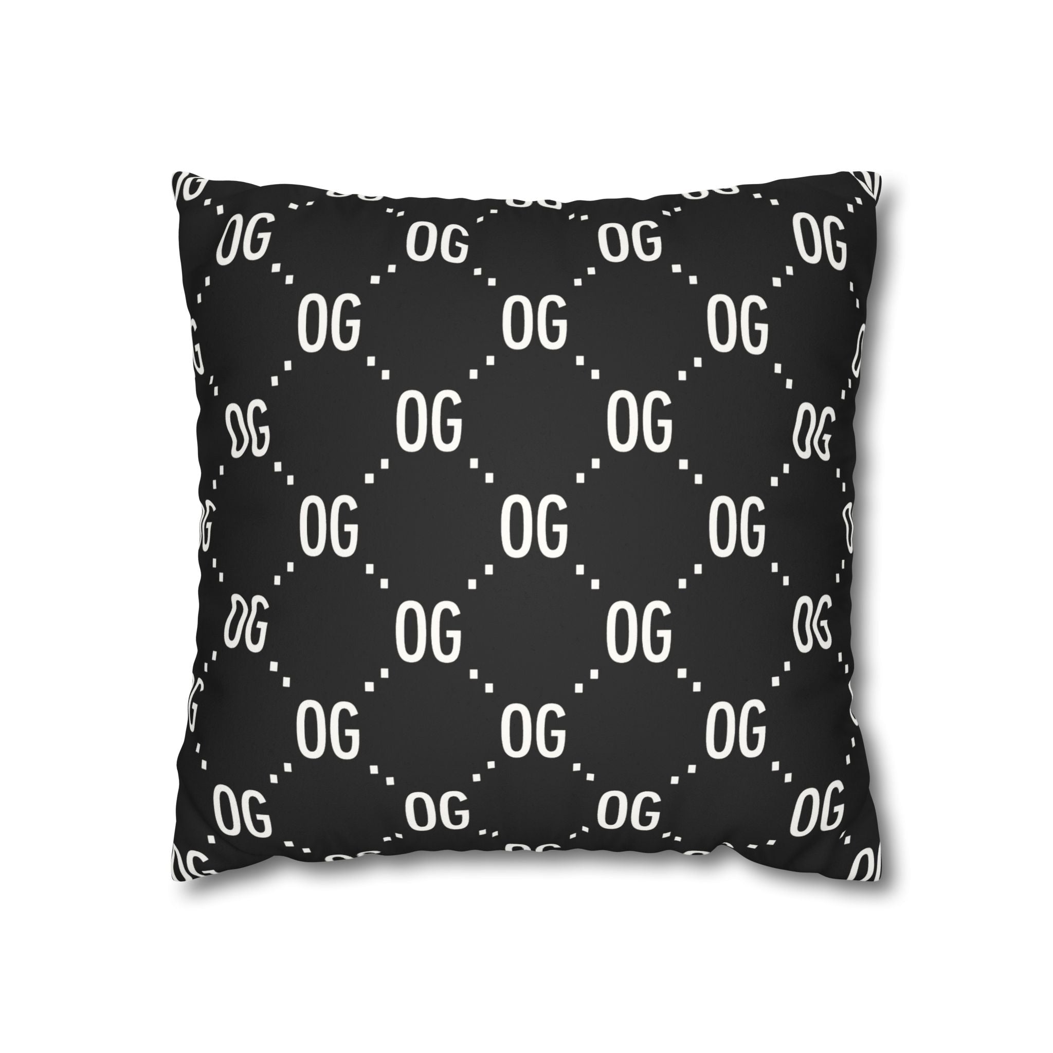 Kush Life "OG x OG"  Logo Monogram - Faux Suede Square Pillowcase with OG Print, Home Decor Cushion Cover, Modern Accent Pillow, Gift for Friends, Cozy Living Room [...]
