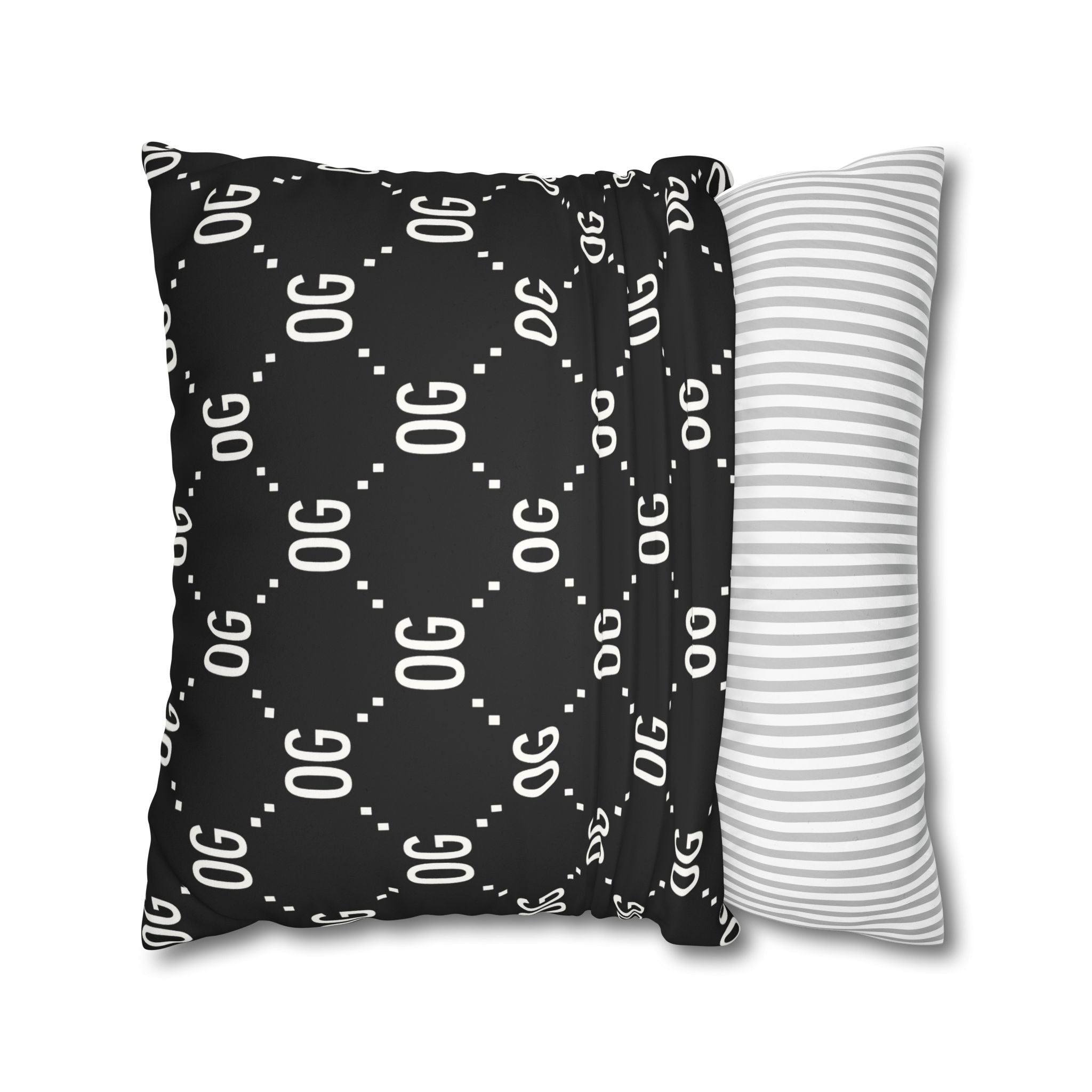 Kush Life "OG x OG"  Logo Monogram - Faux Suede Square Pillowcase with OG Print, Home Decor Cushion Cover, Modern Accent Pillow, Gift for Friends, Cozy Living Room [...]