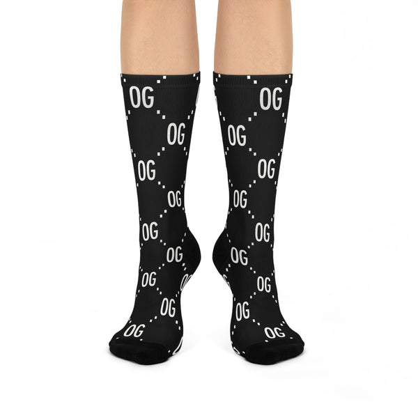 Kush Life "OG x OG"  Logo Monogram - Cushioned Crew Socks
