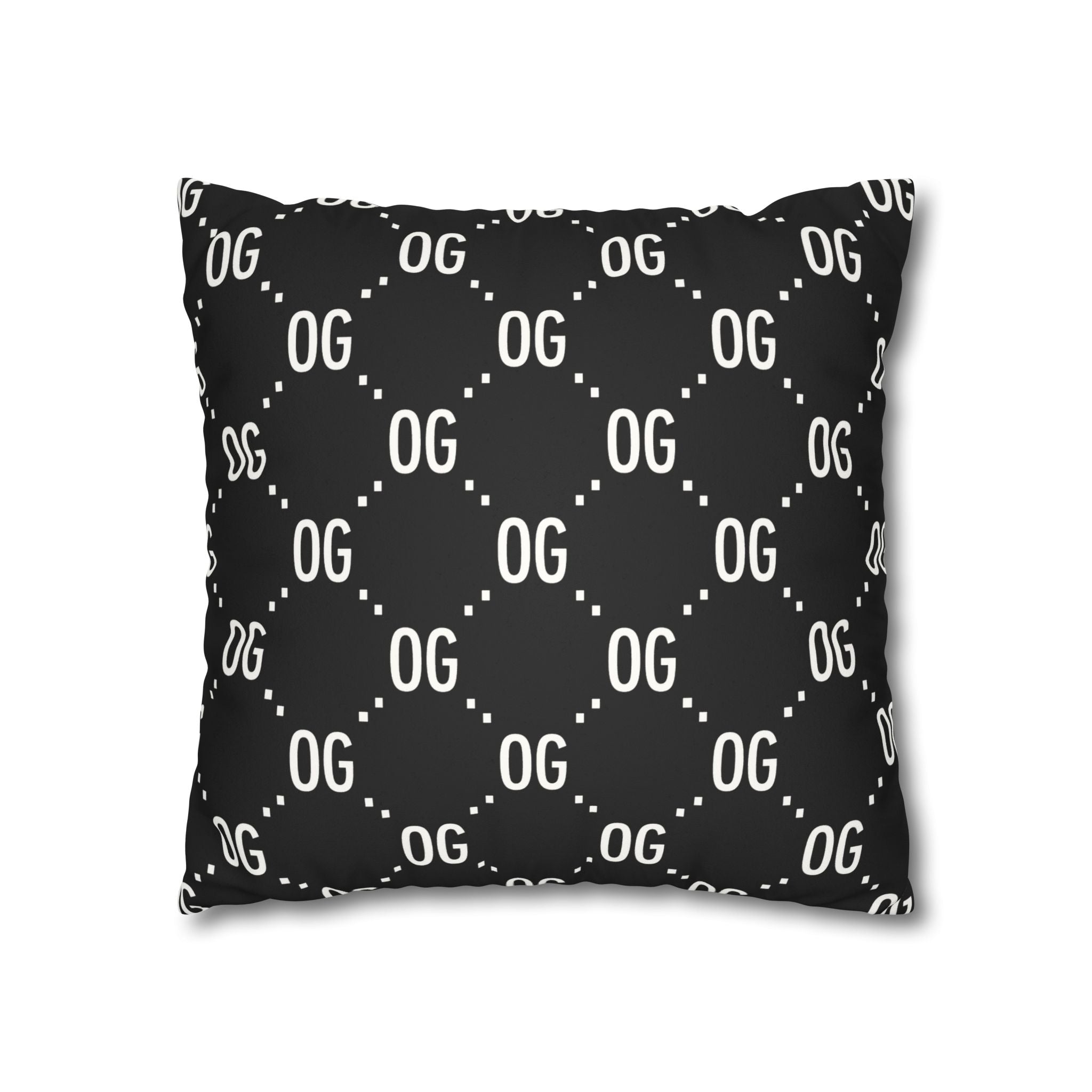 Kush Life "OG x OG"  Logo Monogram - Faux Suede Square Pillowcase with OG Print, Home Decor Cushion Cover, Modern Accent Pillow, Gift for Friends, Cozy Living Room [...]