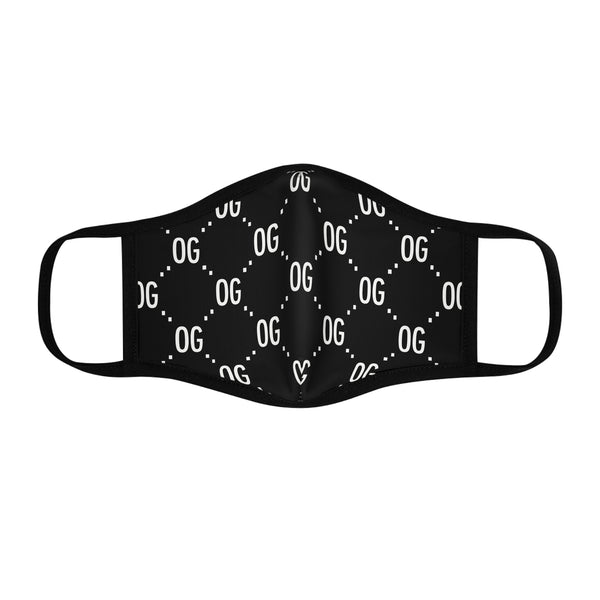 Kushlife "OG x OG" Logo Monogram Fitted Face Mask - Stylish Protection, Breathable, Unique Design, Ideal for Everyday Use, Gifts, Everyday Wear