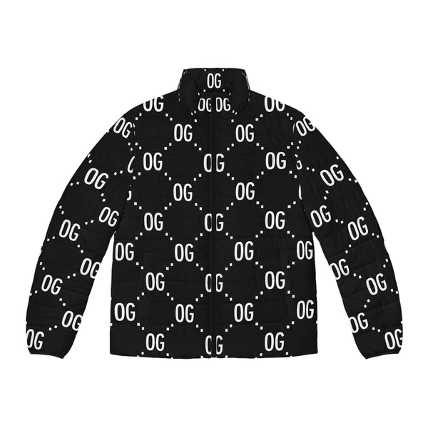 Kush Life "OG x OG"  Logo Monogram - Men's Stylish Puffer Jacket, Trendy Outerwear, Urban Fashion, Fall/Winter Wear, KUSH LIFE Design, Gift for Him