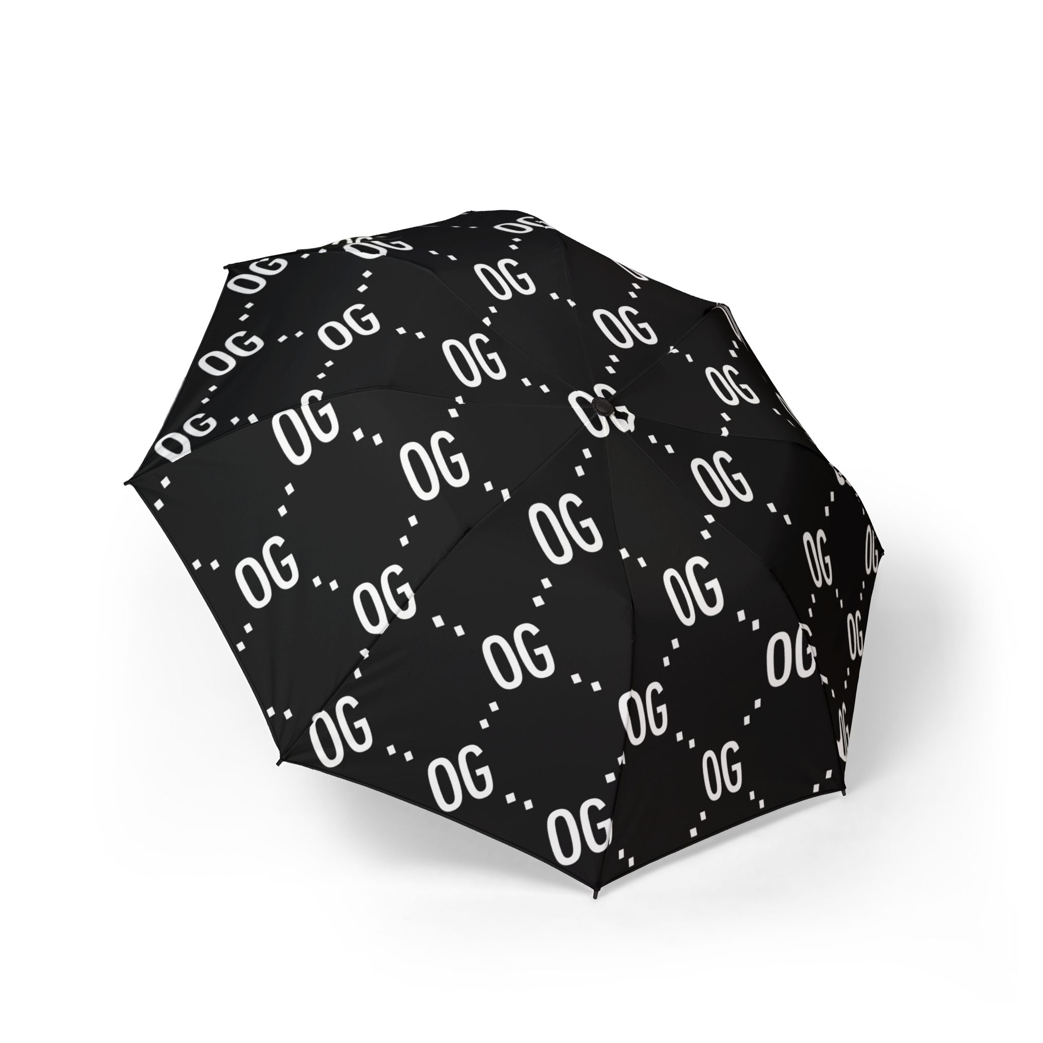Kush Life "OG x OG" Logo Pattern - Stylish Semi-Automatic Foldable Umbrella, Rain Gear for Trendsetters, Compact Travel Umbrella, Fashionable Gifts for Him/Her, Portable [...]