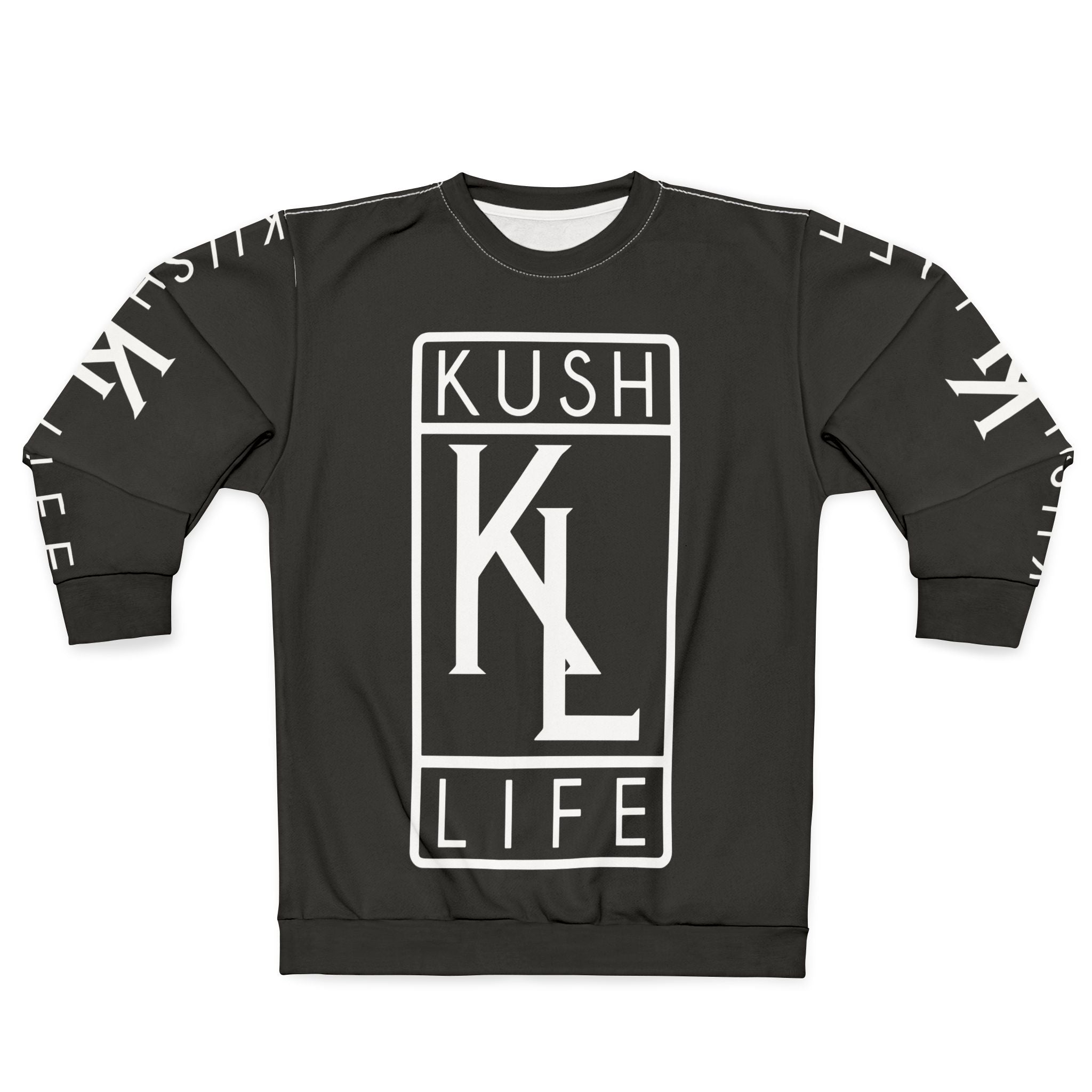 Kushlife OG Logo - Ebony Unisex Sweatshirt (AOP)