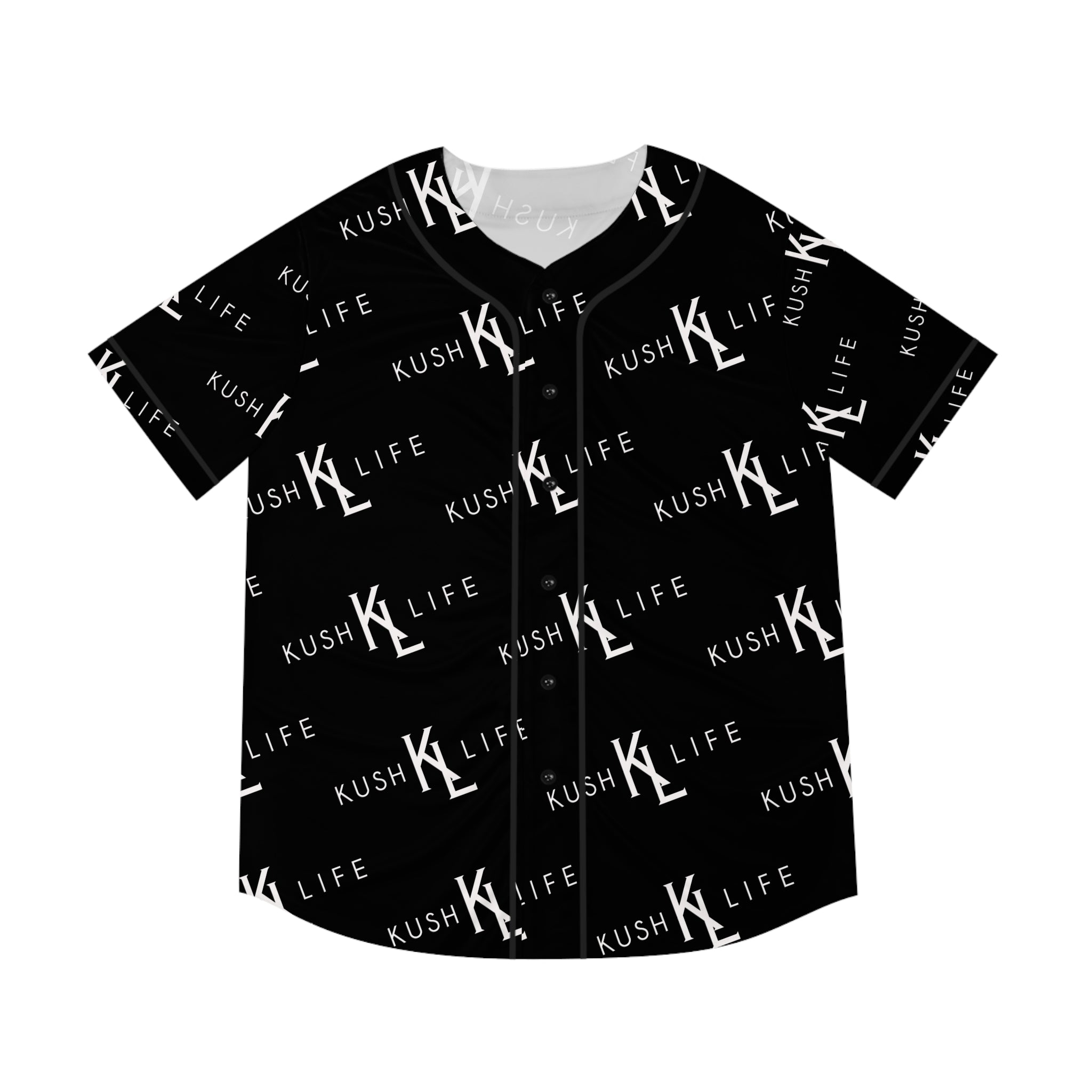 Kush KL Life Classic Logo Pattern - Men's Baseball Jersey (AOP)