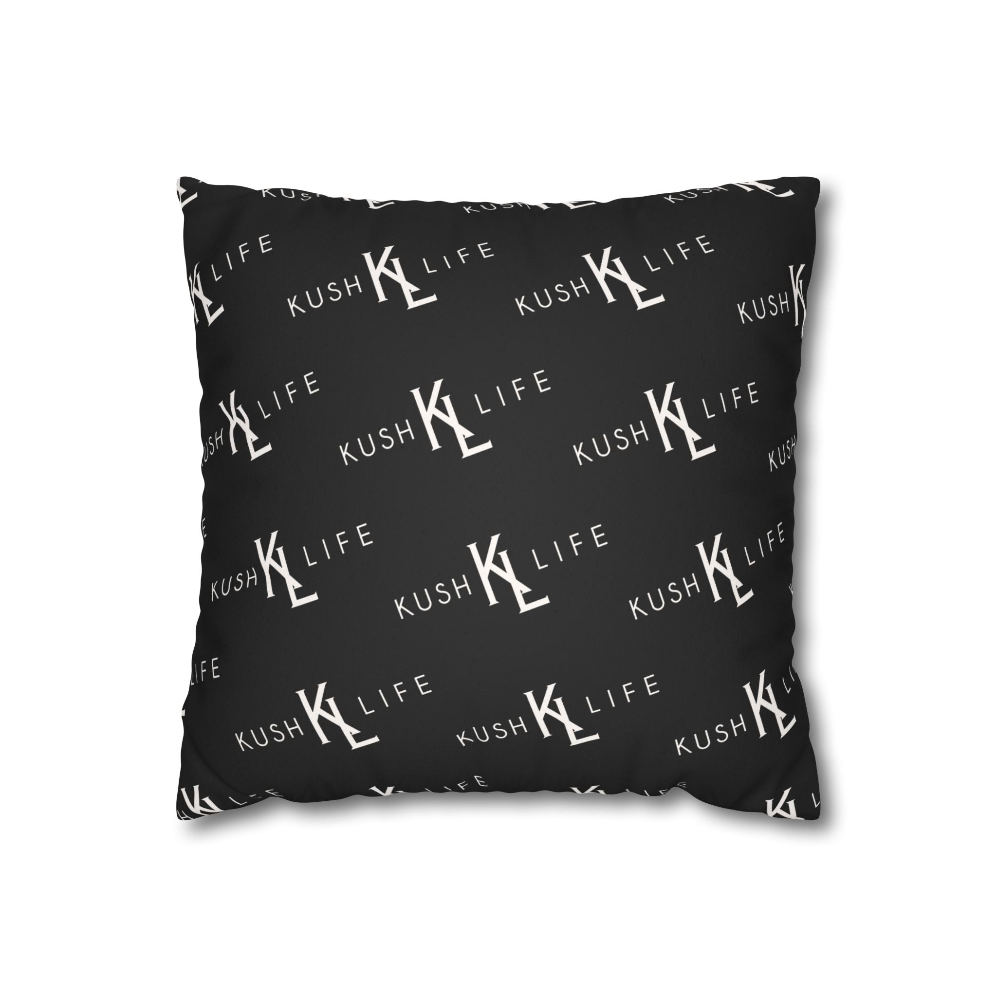 Kush KL Life Classic Logo Pattern - Faux Suede Square Pillowcase with OG Print, Home Decor Cushion Cover, Modern Accent Pillow, Gift for Friends, Cozy Living Room [...]