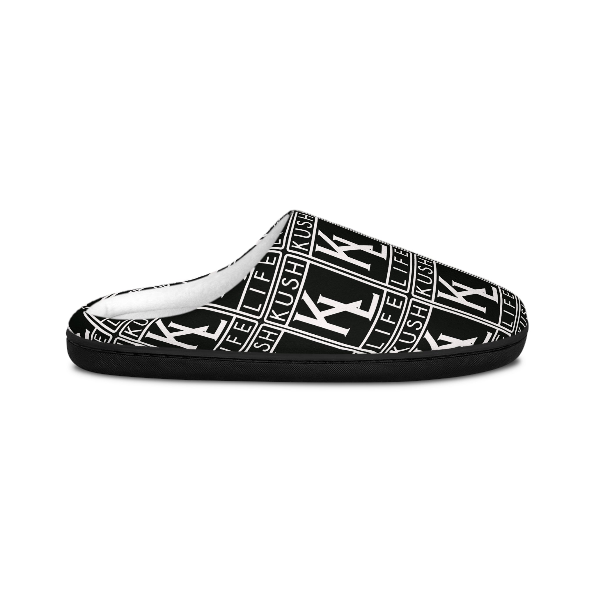 Kushlife OG Logo Monogram - Men's Stylish Indoor Slippers | Comfortable Home Footwear for Relaxation, Cozy Nights, Gifts for Him, Housewarming Present