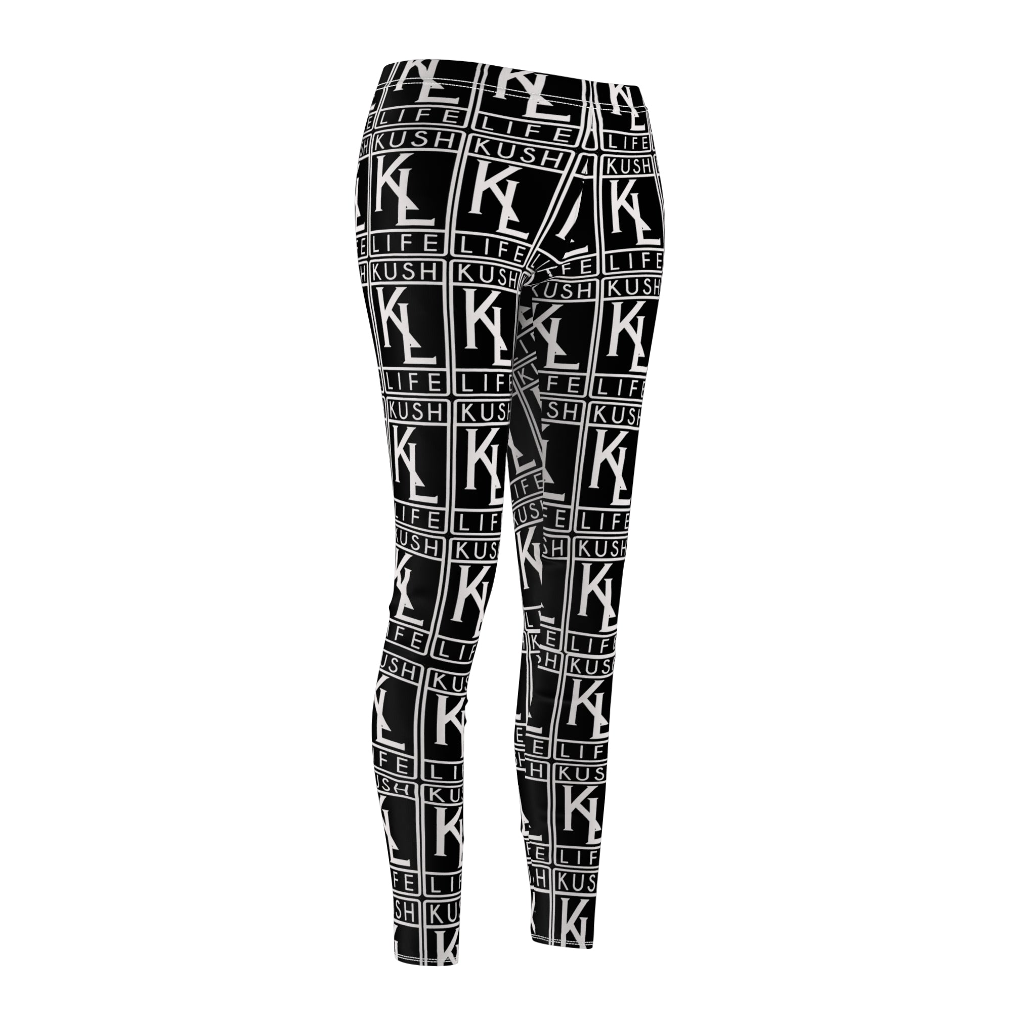 Kushlife "OG x OG" Logo Monogram Women's Cut & Sew Casual Leggings (AOP)