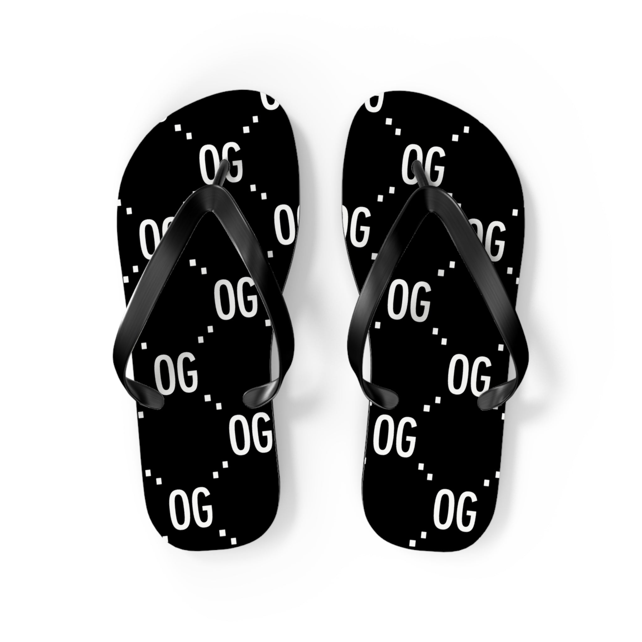 Kush Life "OG x OG"  Logo Monogram - Flip Flops