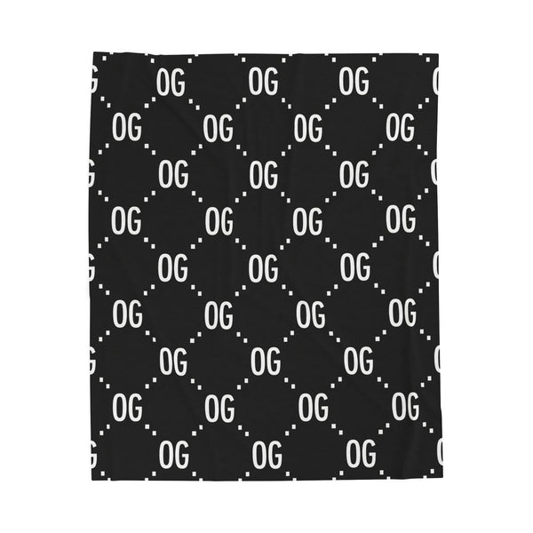 Kushlife "OG x OG" Logo Monogram - Velveteen Plush Blanket