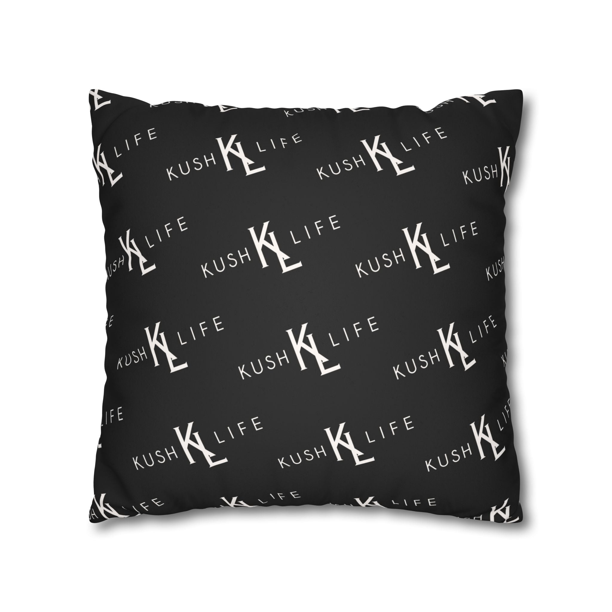 Kush KL Life Classic Logo Pattern - Faux Suede Square Pillowcase with OG Print, Home Decor Cushion Cover, Modern Accent Pillow, Gift for Friends, Cozy Living Room [...]