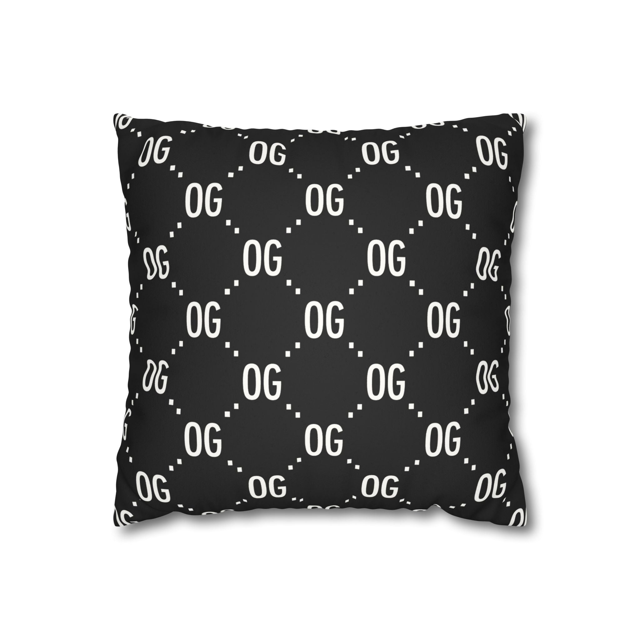 Kush Life "OG x OG"  Logo Monogram - Faux Suede Square Pillowcase with OG Print, Home Decor Cushion Cover, Modern Accent Pillow, Gift for Friends, Cozy Living Room [...]