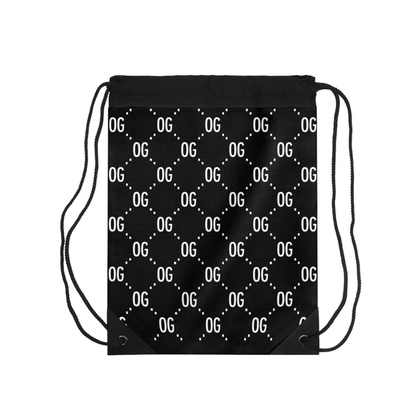 Kush Life "OG x OG"  Logo Monogram - Stylish Drawstring Bag for Everyday Use, Trendy Gym Sack, Fashionable Backpack, Perfect for School, Travel or Gifts