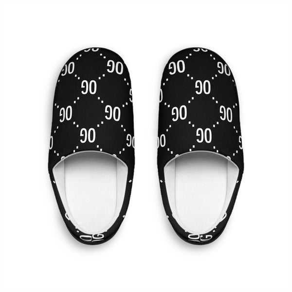 Kush Life "OG x OG"  Logo Monogram - Men's Stylish Indoor Slippers | Comfortable Home Footwear for Relaxation, Cozy Nights, Gifts for Him, Housewarming Present