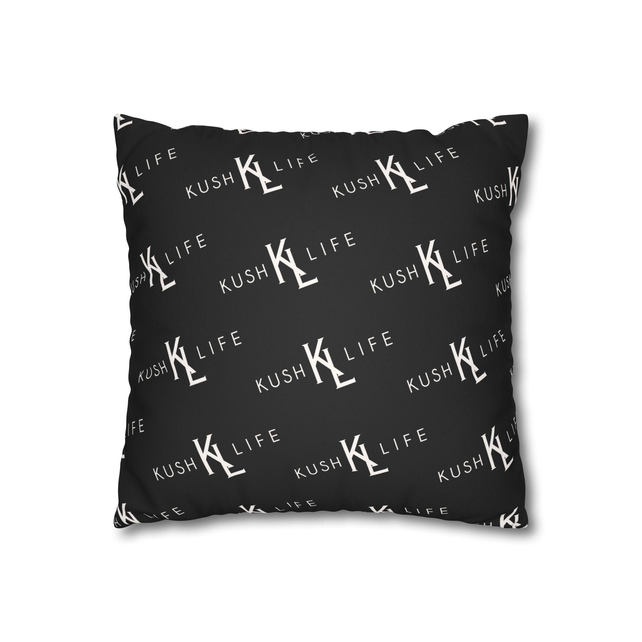 Kush KL Life Classic Logo Pattern - Faux Suede Square Pillowcase with OG Print, Home Decor Cushion Cover, Modern Accent Pillow, Gift for Friends, Cozy Living Room [...]