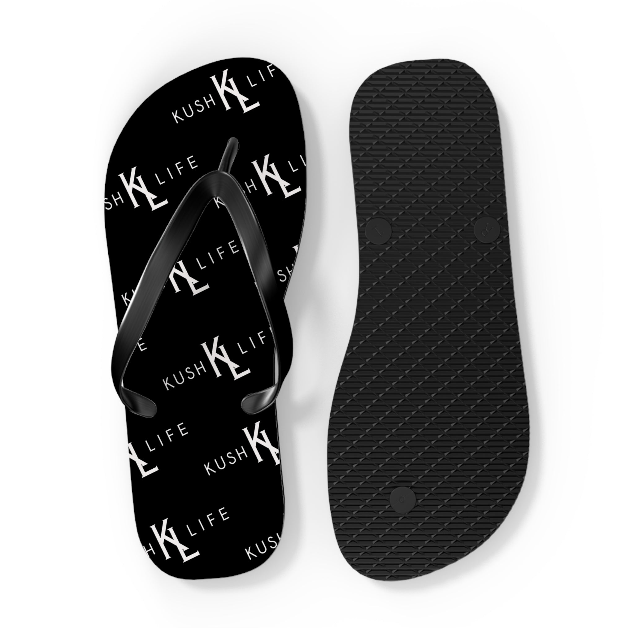 Kush KL Life Classic  Logo Pattern - Flip Flops