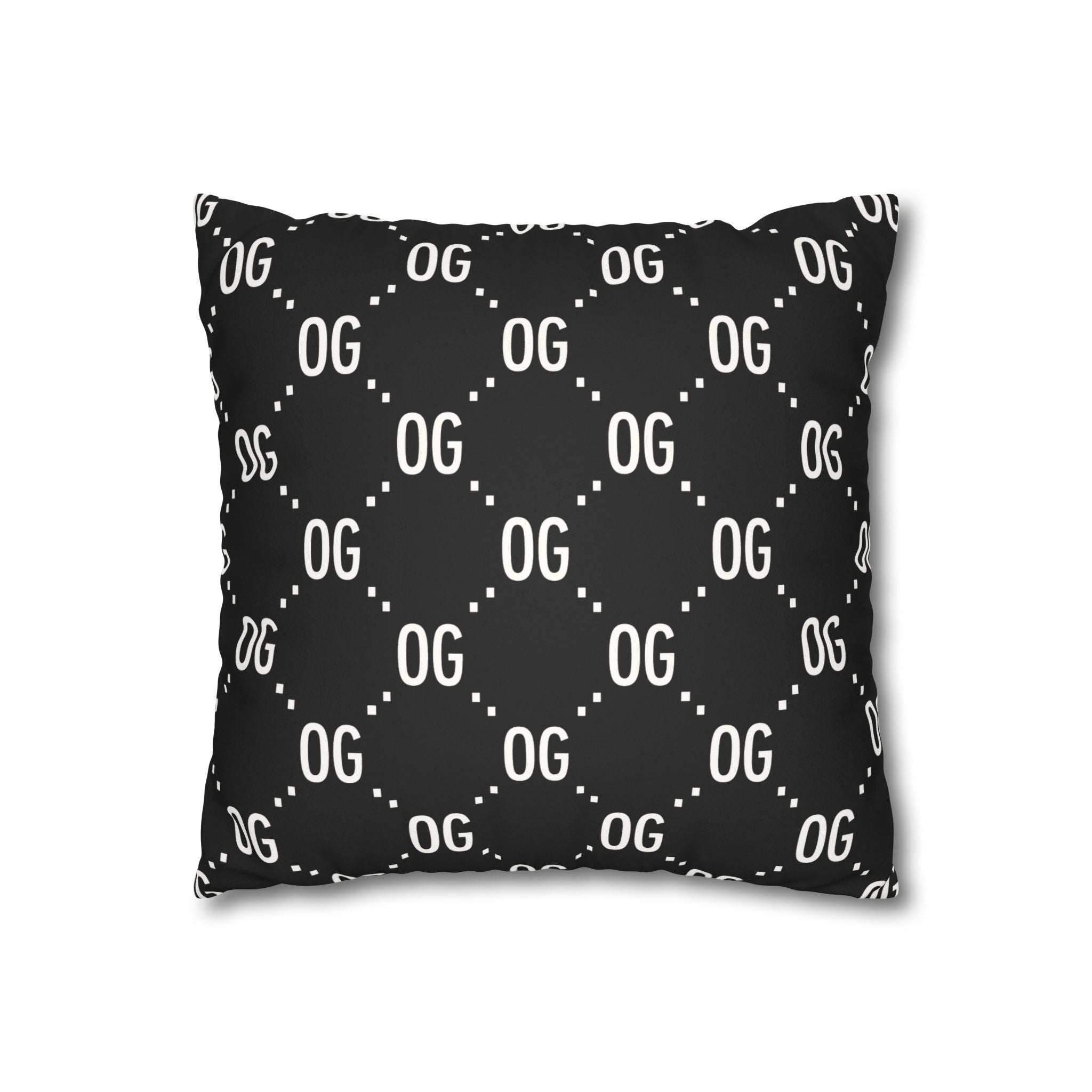 Kush Life "OG x OG"  Logo Monogram - Faux Suede Square Pillowcase with OG Print, Home Decor Cushion Cover, Modern Accent Pillow, Gift for Friends, Cozy Living Room [...]