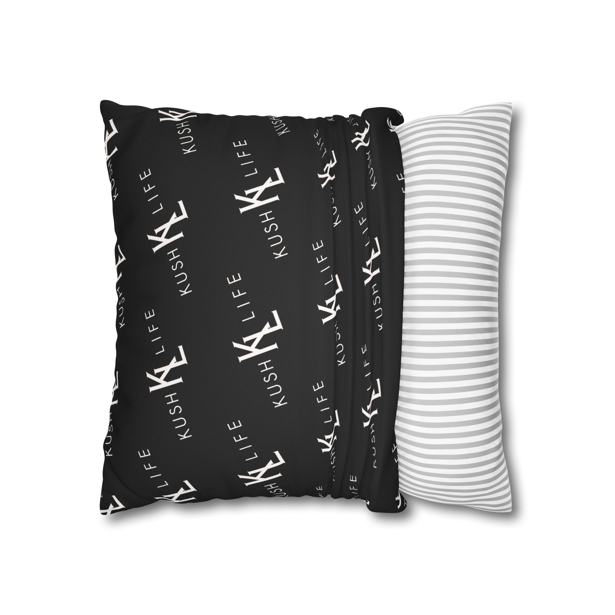 Kush KL Life Classic Logo Pattern - Faux Suede Square Pillowcase with OG Print, Home Decor Cushion Cover, Modern Accent Pillow, Gift for Friends, Cozy Living Room [...]