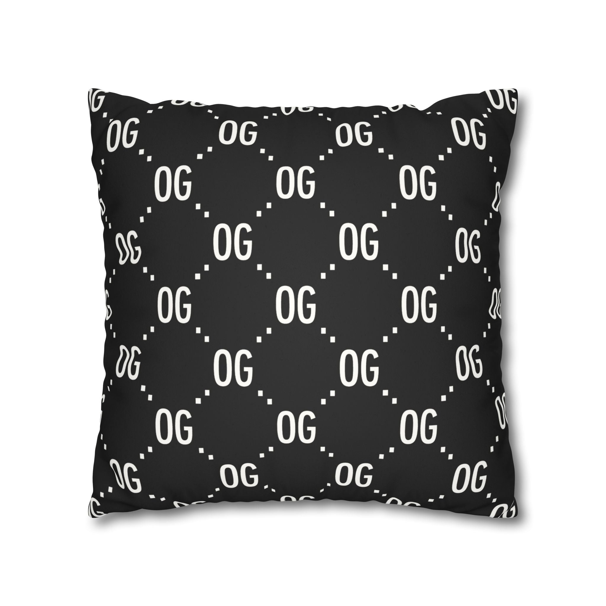 Kush Life "OG x OG"  Logo Monogram - Faux Suede Square Pillowcase with OG Print, Home Decor Cushion Cover, Modern Accent Pillow, Gift for Friends, Cozy Living Room [...]