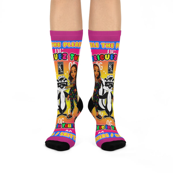 Kushlife x Rodriguez Twins - Colorful Personalized Crew Socks