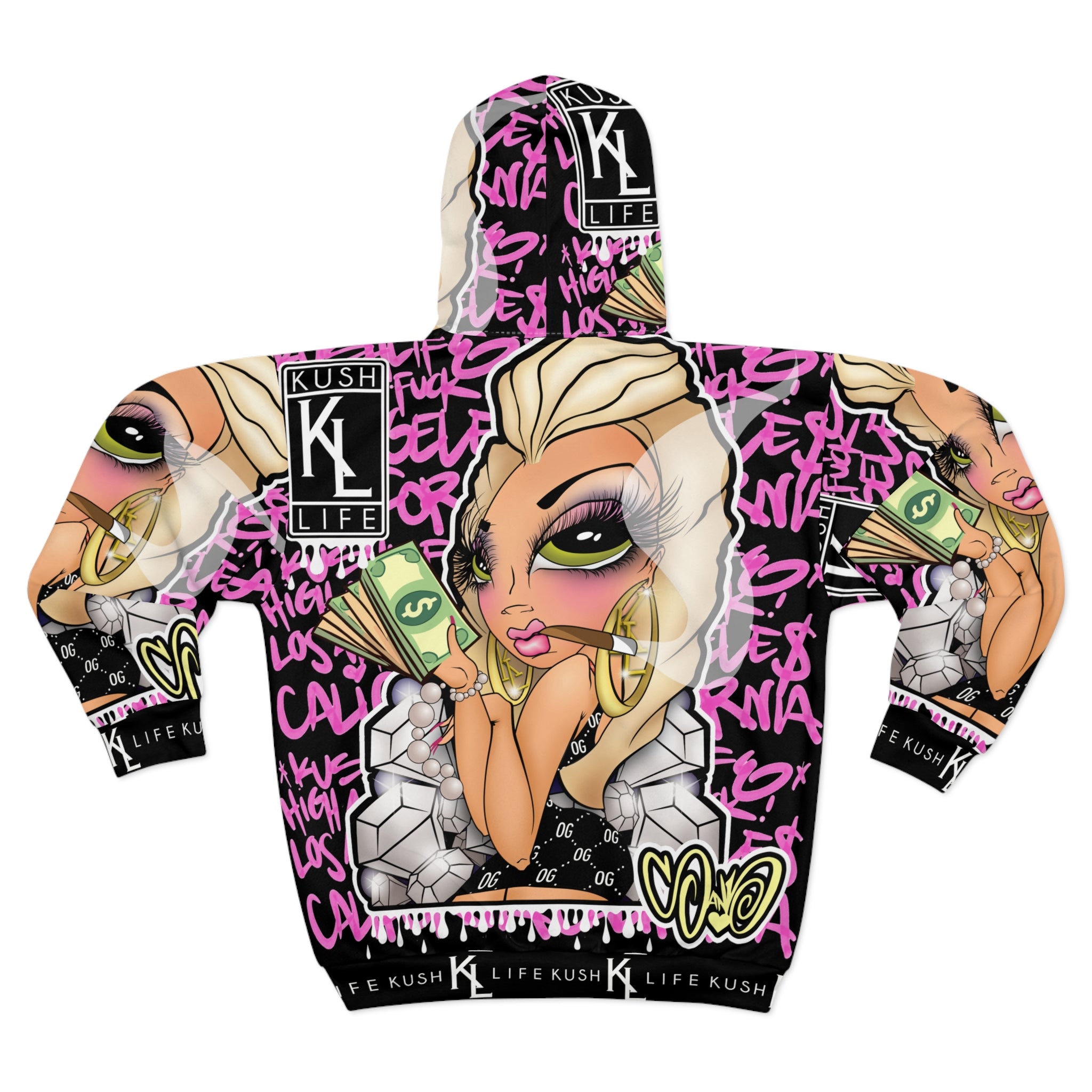 Kushlife x Sandoner - Graffiti Babe Hoodie